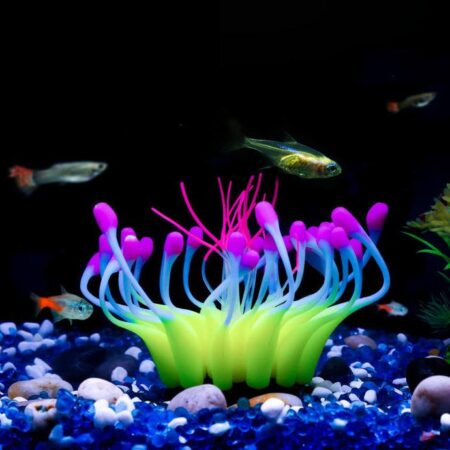 Aquarium Glowing Coral Effect Silicone Decoration