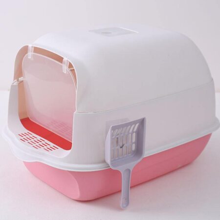 Fully Enclosed Splash-Proof Cat Litter Box