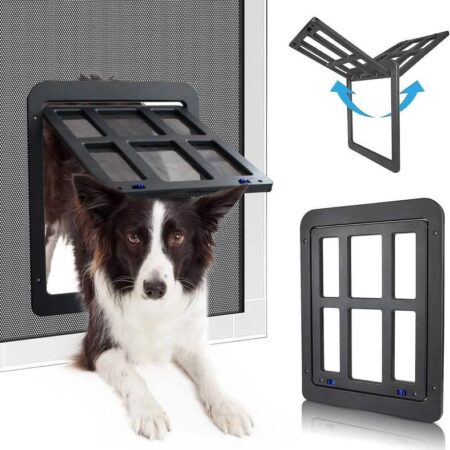 Lockable Dog Door for Sliding Screen Doors