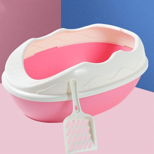 Large Semi-Enclosed Cat Litter Box